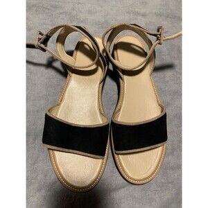 Wills Vegan Shoes WVS Women's Vegan Suede Sandals~Black Size 42 (US 10)
